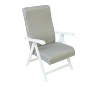 MA MAISON Poltrona Sdraio Relax Armonia in Legno 4 Posizioni 75x65,5x112h cm - Cuscino Imbottito, Regolabile, Tessuto, Ergonomica, Reclinabile, Poggioli, Ogni Ambiente - Made in Italy