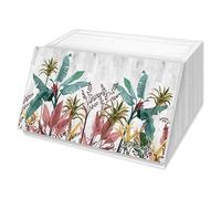MA MAISON Portapane Contenitore con Coperchio a Serranda Scorrevole Box in Legno a Cassetta per il Pane Salva Aroma per Pane Biscotti Cibi Secchi Fantasie Assortite (BANANO - 30x40x20cm)