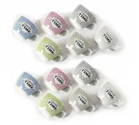 MA MAISON Set 6/12 Tazzine da Caffè - con Scritte Time For Coffe, Colori Pastello, 80 cc / 90 cc, Ideali per Espresso, Idea Regalo, Assortito (12, Pastello Qaudretti Time For Coffe)