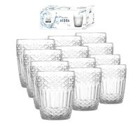 MA MAISON Set Bicchieri Cross - 300CC, In Vetro, Design Classico, Per Casa, Feste, Ristorante - Lavabile in Lavastoviglie Max 80° (12)
