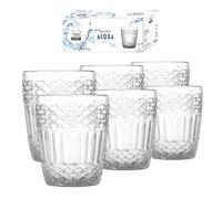 MA MAISON Set Bicchieri Cross - 300CC, In Vetro, Design Classico, Per Casa, Feste, Ristorante - Lavabile in Lavastoviglie Max 80° (6)