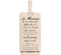 Ma Maison Tagliere Cucina in Legno con Tema 37x15 cm - Carne, Verdure, Colazione, Formaggi, Aperitivo, Dolci, Resistente, Pane, Nonni, Mamma, Papà, Regole della cucina (Legno | La Mamma)
