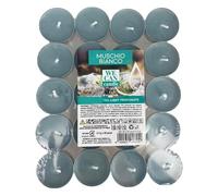 Ma Maison Tealight Confezione da 40 Candele Profumate in Alluminio Lunga Durata 4 Ore - Candeline, Decorative, per la Casa, Lumini - Per Interni Colorate (Muschio | Seta di Nebbia)