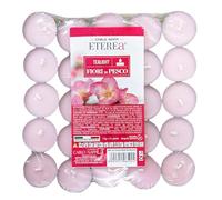 Ma Maison Tealight Confezione da 50 Candele Profumate in Alluminio Lunga Durata 4 Ore - Candeline, Decorative, per la Casa, Lumini - Per Interni Colorate (Fiori di Pesco | 50 Pz)