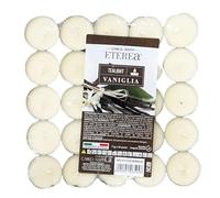 Ma Maison Tealight Confezione da 50 Candele Profumate in Alluminio Lunga Durata 4 Ore - Candeline, Decorative, per la Casa, Lumini - Per Interni Colorate (Vaniglia | 50 Pz)