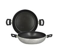 MA MAISON Tegame Alto con 2 Manici Antiaderente in Alluminio per Cucinare - Adatta a Gas Vetroceramica e Fornelli Elettrici - Antigraffio + Manici Antiscivolo con Foro (Ø 32 cm)