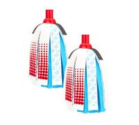 Ma Maison Testa di Ricambio Multimateriale Super 4 Mop Lavapavimenti Set 2 Pz - Facile da Sostituire, Pulizia, Efficace, Mocio, Asciugatura Veloce, Altamente Assorbente - Tutti i Pavimenti