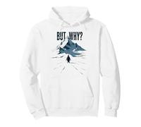 Ma perché Divertente Penguin Mountain Hiking Meme Felpa con Cappuccio