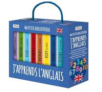 Ma petite bibliothèque J'apprends l'anglais: Coffret en 8 volumes : Colours ; Things ; Body ; Animals ; Numbers ; Food ; Nature ; Family