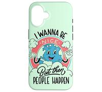 Ma poi le persone accadono - Divertente Retro Antisociale Umorismo Custodia per iPhone 16