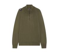 MA.STRUM - Maglione a Maglia con Zip Quarter e Tessuto Elasticizzato a Coste - - Knitwear - Uomo - Verde - M