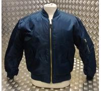 MA1 Giacca Bomber Stile Militare USA MOD Scooter Bikers Blu - Nuova