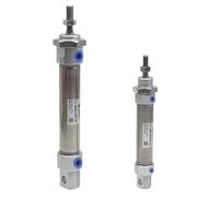 MA16X25SCA Built-in Magnet Pneumatic Stainless Air Cylinder Double Action Mini Round Cylinders MA16x30S-CA MA16X50SU MA16X75CM(MA16X175S,-U Flat-end type)