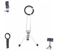 Ma38 Magnetic Phone Tripod for iPhone, 5 in 1 Portable Pocket Size Vlogging Tripods, 180° Adjustable Magnetic Cell Stand for Desk for iPhone, Unlock Creative Freedom (White)