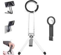 MA38 Magnetic Phone Tripod for iPhone, Magnetic Phone Tripod for iPhone, with Double-Sido, Adjustable 360 Rotation, Portable Aluminum wtih Magnetics, for iphones 16/15/14/13/12 Max (Sliver)