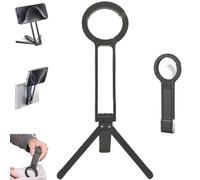 MA38 Magnetic Phone Tripod for iPhone, Magnetic Phone Tripod for iPhone, with Double-Sido, Adjustable 360 Rotation, Portable Aluminum wtih Magnetics, for iphones 16/15/14/13/12 Max (Black)