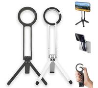 MA38 Portable Phone Holder Mini Tripod, Aluminium Foldable Pocket Stand, Ma38 Magnetic Phone Tripod for iPhone, Strong Magnet Quick Mount, 360 Rotation (Mix 2PCS)