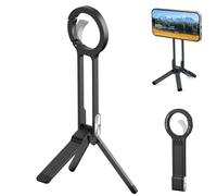 MA38 Supporto Portatile For Telefono Mini Treppiede, Rotazione A 360°, Con Forte Magnete Bifacciale, Treppiedi Tascabili Portatili 5 In 1 For Vlogging, For IPhone 16-12(Black)