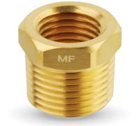 MAACFLOW MAACFLOW - Boccola esagonale riduttore in ottone da 3/8" maschio NPT a femmina 1/4" NPT (filettatura OD 1,4 cm - ID 1,1 cm) (confezione da 1)