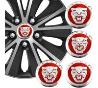 MAALLOP Adesivi con Logo Distintivo Emblema Ruota Impermeabili, Antipolvere, antiruggine Coprimozzi centrali per Auto, Compatible for Jaguar 56mm, Set of 4