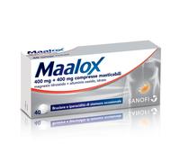 Maalox 400mg + 400mg Compresse Masticabili, 40 Compresse