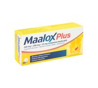 Maalox plus Trattamento Bruciore di Stomaco Iperacidità, 30 Compresse Masticabili