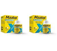 Maalox Reflurapid Blocca il Reflusso Gastroesofageo, Riduce Bruciore e Acidità di Stomaco, anche in Gravidanza - con Bicarbonato di Sodio, Senza Glutine, Senza Lattosio (40 Compresse Gusto Menta)