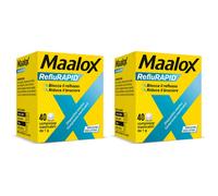 Maalox Reflurapid blocca il reflusso, riduce il bruciore, 40 cpr 2x40