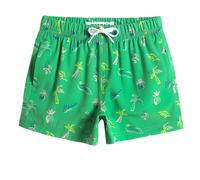 MaaMgic Costume Bambini in 4 Way-Stretch Pantaloncini da Bagno Elasticizzato con Fantasie Carini e Divertenti per Vacanze al Mare Piscina,Vacanza al Mare Verde,4 Anni