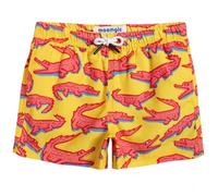 MaaMgic Costume da Bagno Pantaloncini da Bagno Estivi per Ragazzini Bambini Foderate in Rete Asciugatura Rapida Multi Colori,Giallo Coccodrillo,2 Anni