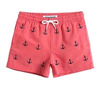 MaaMgic pantalocini da Bagno per bambimi Ragazzi Asciugatura Rapida Costume da Mare Spiaggia Piscina Slip Interno, Ancla Rosa, 2 Anni