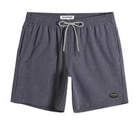 MaaMgic Pantaloncini da Bagno Uomo 4 Way Stretch per Vacanze estive Asciugatura Rapida Costume da Spiaggia Piscina Multicolori, Blu Grigio Puro, XXL