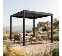 Maanta Lyra Pergola Bioclimatica Motorizzata 3X4 m Grigio Scuro - Alluminio, Telecomando, IP54