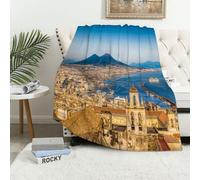 MAAPCHP Coperta Pile Blanket Città di Napoli con il Vesuvio al tramonto, Cam Coperta di Flanella Coperta per Adulti per Bambini Caldo Divano per Il Tempo Libero Sedia Soffice Coperta Soffice150x200cm