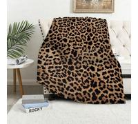 MAAPCHP Coperta Pile Blanket Disegno del modello della pelle di leopardo per Coperta di Flanella Coperta per Adulti per Bambini Caldo Divano per Il Tempo Libero Sedia Soffice Coperta Soffice130x150cm