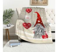 MAAPCHP Coperta Pile Blanket Fiocchi di neve invernali Natale GNOMO di neve Coperta di Flanella Coperta per Adulti per Bambini Caldo Divano per Il Tempo Libero Sedia Soffice Coperta Soffice150x200cm