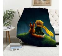 MAAPCHP Coperta Pile Blanket Il piccolo principe e la guardano il cielo Coperta di Flanella Coperta per Adulti per Bambini Caldo Divano per Il Tempo Libero Sedia Soffice Coperta Soffice76x100cm