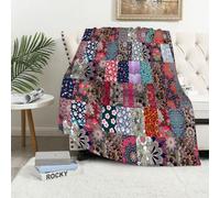 MAAPCHP Coperta Pile Blanket Motivo patchwork senza cuciture in stile russo Coperta di Flanella Coperta per Adulti per Bambini Caldo Divano per Il Tempo Libero Sedia Soffice Coperta Soffice150x200cm