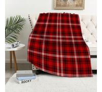 MAAPCHP Coperta Pile Blanket Plaid rosso bianco e nero senza cuciture Coperta di Flanella Coperta per Adulti per Bambini Caldo Divano per Il Tempo Libero Sedia Soffice Coperta Soffice130x150cm