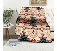MAAPCHP Coperta Pile Blanket retro colore tribale Navajo vettore modello sen Coperta di Flanella Coperta per Adulti per Bambini Caldo Divano per Il Tempo Libero Sedia Soffice Coperta Soffice150x200cm