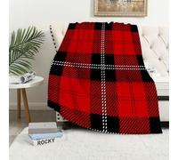 MAAPCHP Coperta Pile Blanket Rosso Nero Giallo Scozzese Plaid Tartan Wallace Coperta di Flanella Coperta per Adulti per Bambini Caldo Divano per Il Tempo Libero Sedia Soffice Coperta Soffice100x130cm