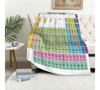 MAAPCHP Coperta Pile Blanket Tavola periodica degli elementi con numero atom Coperta di Flanella Coperta per Adulti per Bambini Caldo Divano per Il Tempo Libero Sedia Soffice Coperta Soffice76x100cm