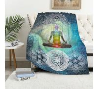 MAAPCHP Coperta Pile Blanket Uomo digitale che fa yoga per l'energia spiritu Coperta di Flanella Coperta per Adulti per Bambini Caldo Divano per Il Tempo Libero Sedia Soffice Coperta Soffice150x200cm