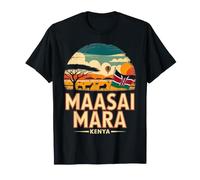 Maasai Mara Kenya Vivid Scene Viaggio Souvenir Maglietta