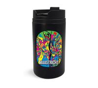 Maastricht - Tazza da viaggio con mappa della città dei Paesi Bassi, bicchiere da viaggio, tazza da caffè isolata, tazza portatile