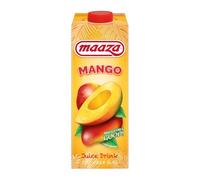 Maaza, Fruit Drinks, Succo di Mango Indiano, Bevanda dal Sapore di Mango Fresco, Gusto Dolce e Rinfrescante, Prodotto di Qualità di Coca-Cola Company, Bricchetto da 1L