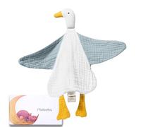 Mababu doudou neonato, dudu neonato, peluche neonato in mussola biologica GOTS I Extra morbido e traspirante I Regalo perfetto per bambini e neonati I Qualità premium, fatto a mano, certificato sicuro