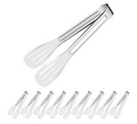 MABAHON 10 Pezzi Pinze Cucina Barbecue Professionale Pinza Barbecue Chef Acciaio Inox Multifunzione per Barbecue, Bistecca, Hamburger, Pasta, Dessert, Decorazione
