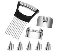 MABAHON Cipolla Slicer taglia cipolle 1 affettatrice per verdure 2 protezioni anti-taglio per dita 5 protezioni per dita per tagliare cipolle, patate, mele e altri alimenti