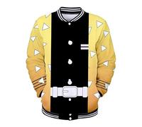 MABDO Hoody Casual Hoodies - Maglia da baseball da baseball, felpa Zenitsu Agatsuma, per cosplay, da uomo, donna, unisex, multicolore, 2XL (petto 86 cm)